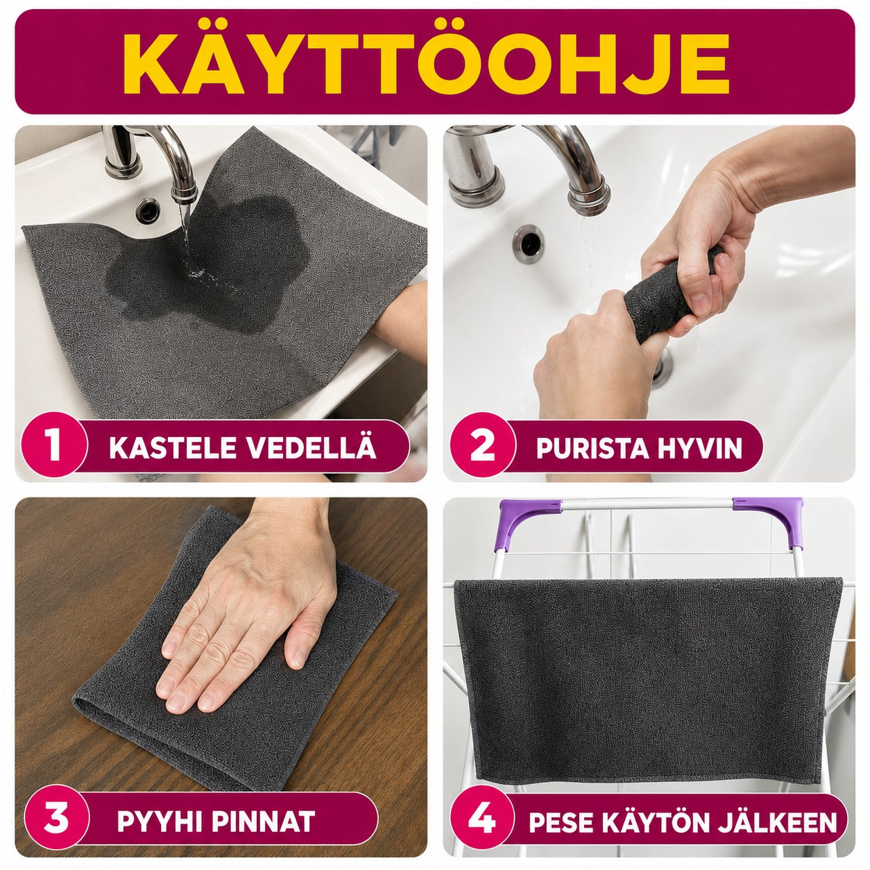 Taikaliinan käyttöohje neljässä vaiheessa