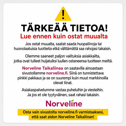 Tärkeää tietoa ennen ostoa